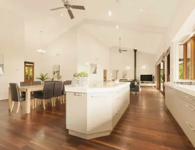 Spacious and luxurious living room in Olinda accommodation