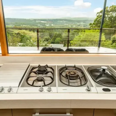 Cooktop in luxurious accommodation in Olinda